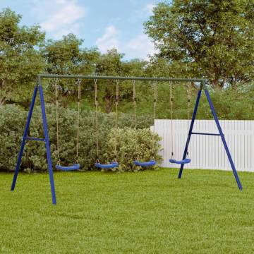 Swing Frame for Outdoors - 8 Hanging Hooks Blue Steel