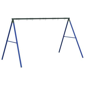 Swing Frame for Outdoors - 8 Hanging Hooks Blue Steel