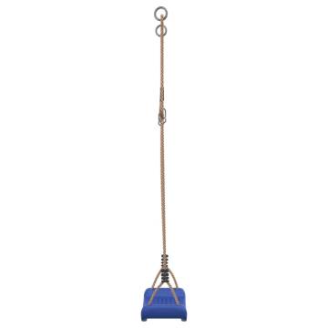 Blue Outdoor Swing Seat for Kids - Adjustable Rope