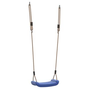 Blue Outdoor Swing Seat for Kids - Adjustable Rope