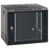 9U Wall Mounted Network Cabinet 19" IP20 53x40x45 cm Colour black Size 530 x 400 x 450 mm 