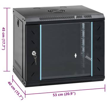 9U Wall Mounted Network Cabinet 19" - Durable & Secure | Hipomarket