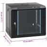 9U Wall Mounted Network Cabinet 19" - Durable & Secure | Hipomarket