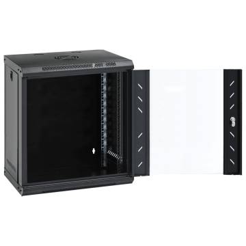 12U Wall Mounted Network Cabinet 19" IP20 - Black & Durable