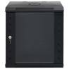 12U Wall Mounted Network Cabinet 19" IP20 - Black & Durable