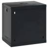 12U Wall Mounted Network Cabinet 19" IP20 - Black & Durable