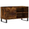 Stylish Smoked Oak Record Cabinet | 85x38x48 cm