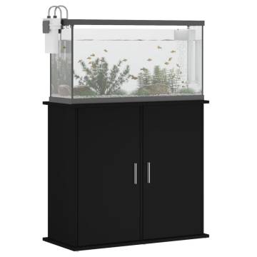 Stylish Aquarium Stand - Black 81x36x73 cm Engineered Wood