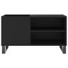 Record Cabinet Black 85x38x48 cm - Durable Vinyl Storage