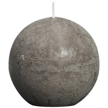 Bolsius Rustic Ball Candle 80mm Taupe - Set of 6 | HipoMarket