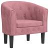 Elegant Pink Velvet Tub Chair for Stylish Interiors | HipoMarket