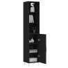 Stylish Highboard Black 34.5x34x180 cm | HipoMarket