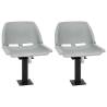  Boat Seats 2 pcs with Pedestal 360° Rotatable Colour grey Quantity in Package 2 Model with high pedestal 