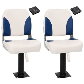 Boat Seats Set with 360° Rotatable Pedestal - 2 Pcs