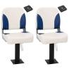 Boat Seats Set with 360° Rotatable Pedestal - 2 Pcs