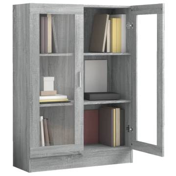 Vitrine Cabinet Grey Sonoma 82.5x30.5x115 cm | Hipomarket