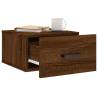 Wall-Mounted Bedside Cabinet - Brown Oak 35x35x20 cm