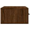 Wall-Mounted Bedside Cabinet - Brown Oak 35x35x20 cm