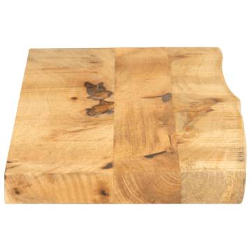 Table Top 120x20 cm Live Edge Solid Wood - Hipomarket UK