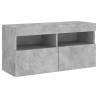 5 Piece TV Wall Units with LED - Concrete Grey | HipoMarket