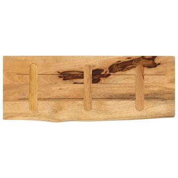 Live Edge Solid Wood Table Top - 90x40 cm | Hipo Market