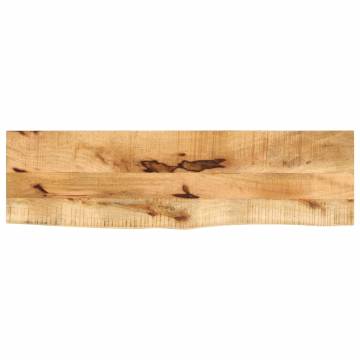 Live Edge Solid Wood Table Top 110x30 cm - Rustic Charm