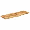 Live Edge Solid Wood Table Top 110x30 cm - Rustic Charm