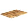 Live Edge Solid Wood Table Top - 70x60 cm | HipoMarket