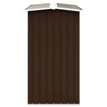 Galvanised Steel Log Storage Shed - 172x91x154 cm Brown