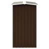 Galvanised Steel Log Storage Shed - 172x91x154 cm Brown