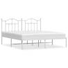 Elegant White Metal Bed Frame 180x200 cm Super King