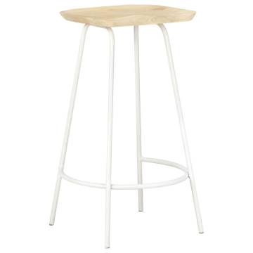 Bar Stools 2 pcs - Solid Mango Wood | Unique Home Decor