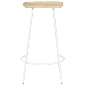 Bar Stools 2 pcs - Solid Mango Wood | Unique Home Decor