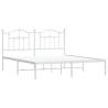 Elegant White Metal Bed Frame 180x200 cm Super King