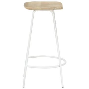 Bar Stools 2 pcs - Solid Mango Wood | Unique Home Decor