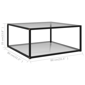 Stylish Transparent Coffee Table - 80x80 cm | HipoMarket