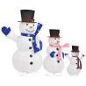 Luxury LED Snowman Family Figures for Christmas Decor