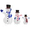 Luxury LED Snowman Family Figures for Christmas Decor