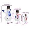 Luxury LED Snowman Family Figures for Christmas Decor