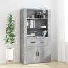  Highboard Concrete Grey Engineered Wood Colour concrete grey Quantity in Package 1 