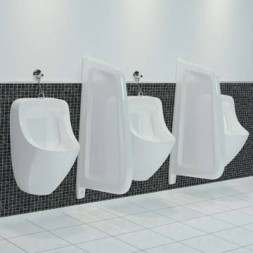 Wall-mounted Urinal Privacy Screen - Ceramic White