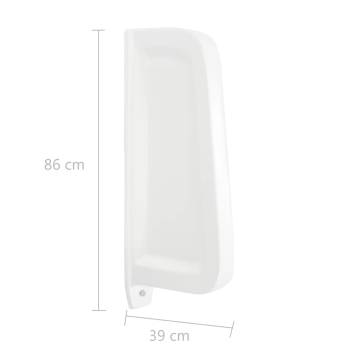 Wall-mounted Urinal Privacy Screen - Ceramic White