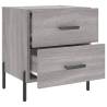 Stylish Grey Sonoma Bedside Cabinets - 2 pcs for Modern Homes