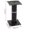 Boat Seat Pedestal Black 33 cm Steel | HipoMarket