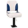 2 Piece Foldable Boat Seat Set - Blue & White | HipoMarket