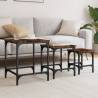 Nesting Coffee Tables 3 pcs Smoked Oak Engineered Wood Colour smoked oak Quantity in Package 3 