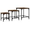 Nesting Coffee Tables Set - Smoked Oak Engineered Wood