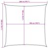 HDPE Sunshade Sail 2x2 m - Square Sand - UV Resistant