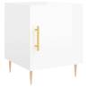 High Gloss White Bedside Cabinet - Modern Charm 40x40x50 cm