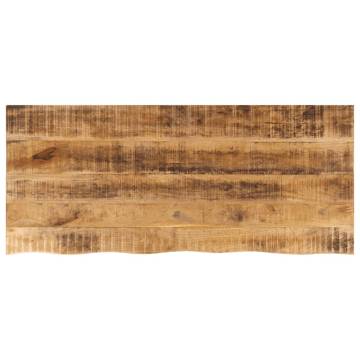 Live Edge Solid Mango Wood Table Top - 140x60 cm